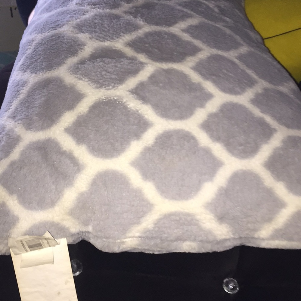 Grey and white body pillow